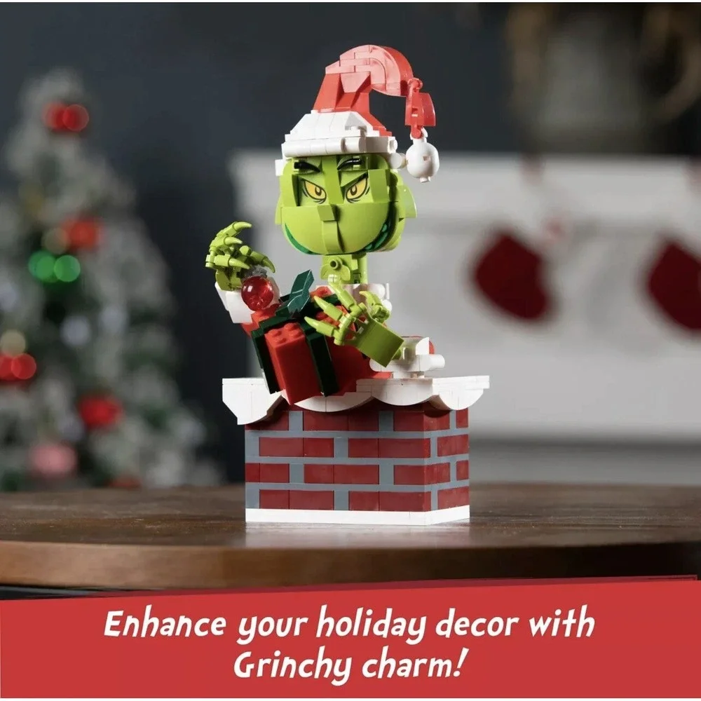 The Chimney Grinch Building Kit 504-Plastic Pcs Set CHRISTMAS Brick Building Set